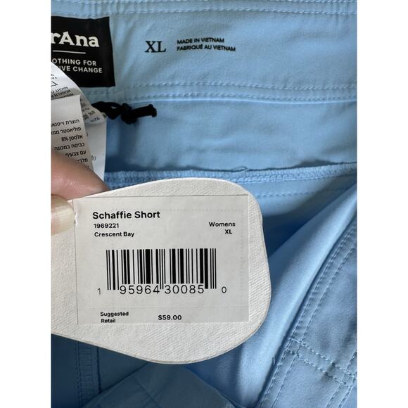 Prana Board Shorts Women Xl Light Blue Schaffie Swim Beach Surf New Swimwear - Picture 8 of 10